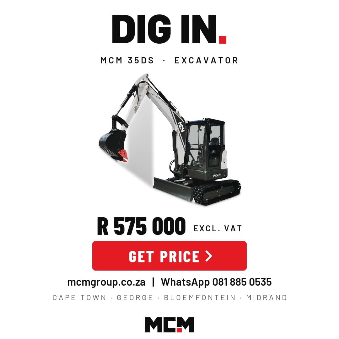 MCM 35DS Excavator available from MCM Group South Africa