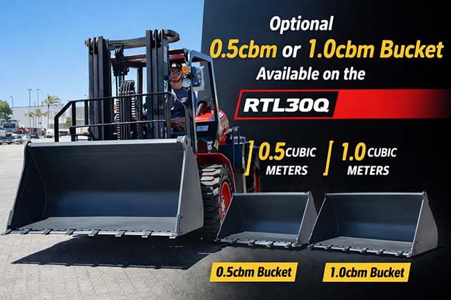 Optional 0.5cbm or 1.0cbm Bucket