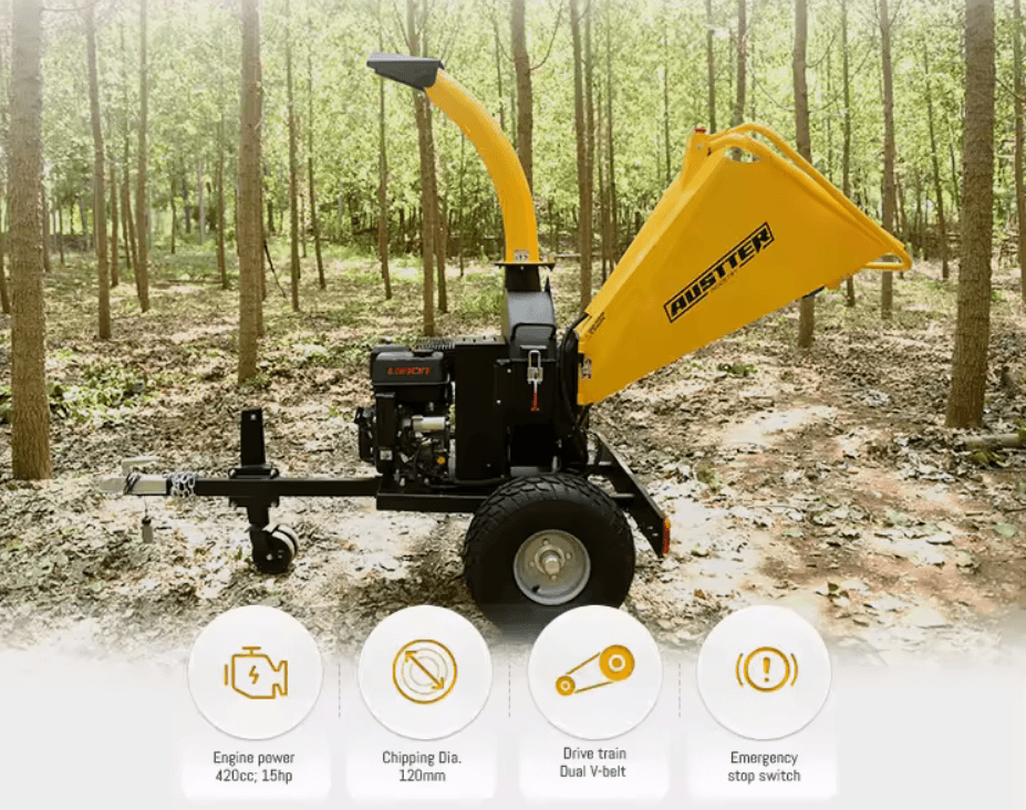 Austter P4205 Petrol Wood Chipper