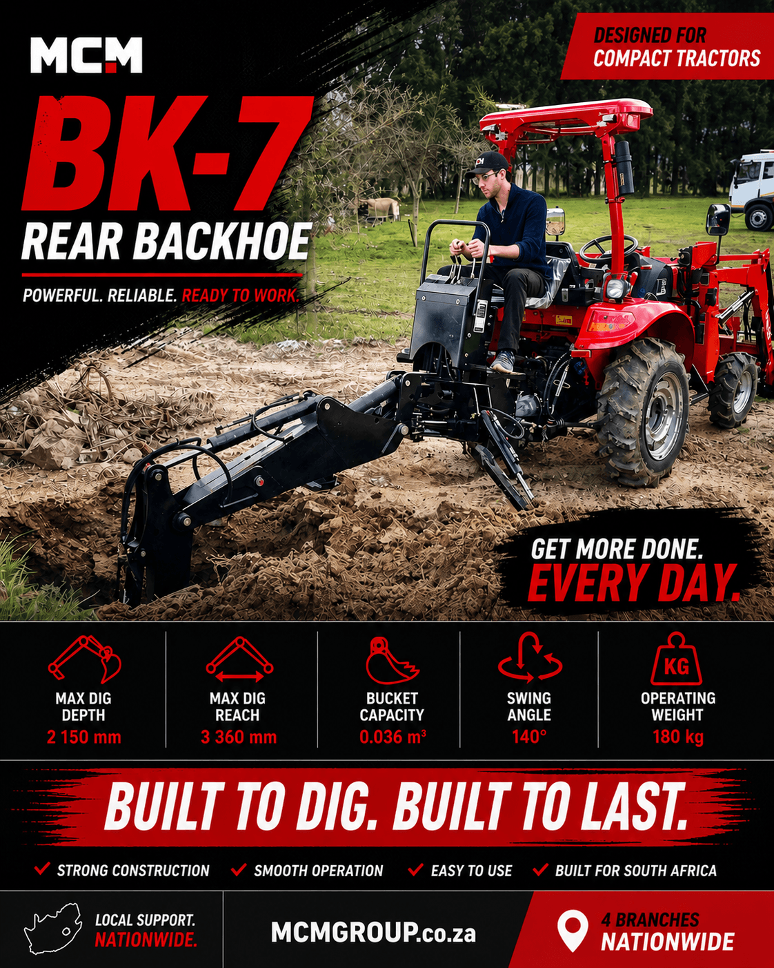 Excavator Attachments for tractors for sale south africa