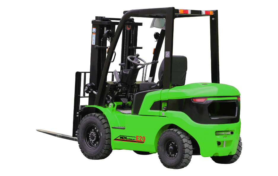 MCM E20 Electric Forklift rear left view