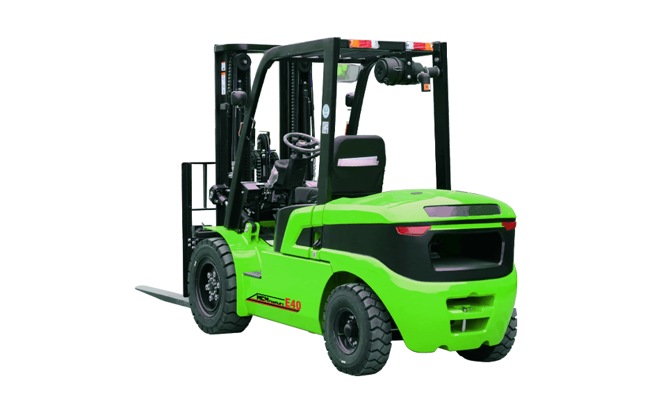 MCM E40 Electric Forklift rear left view