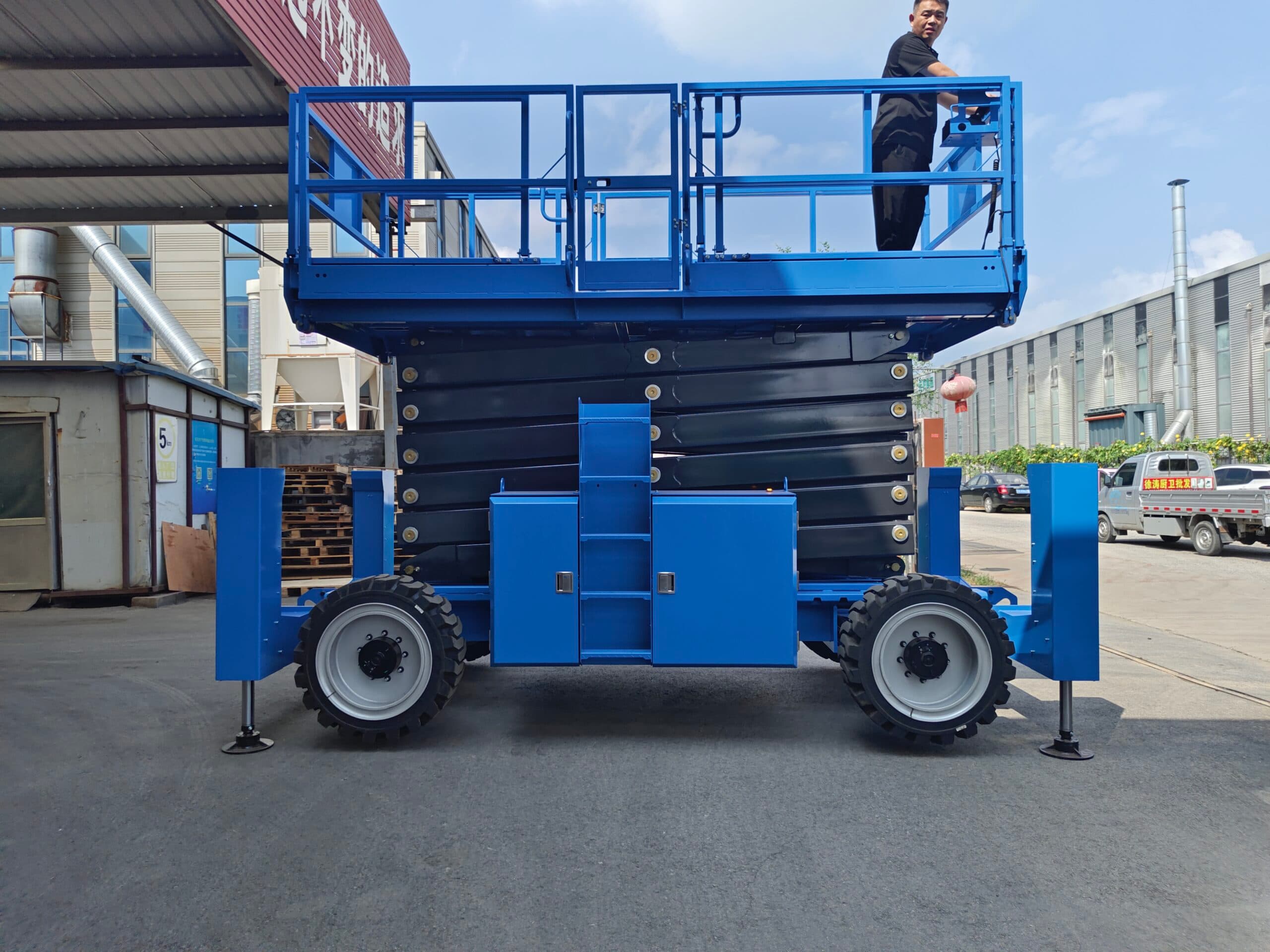 RSL14 14m Rough Terrain Scissor Lift Machine For Sale