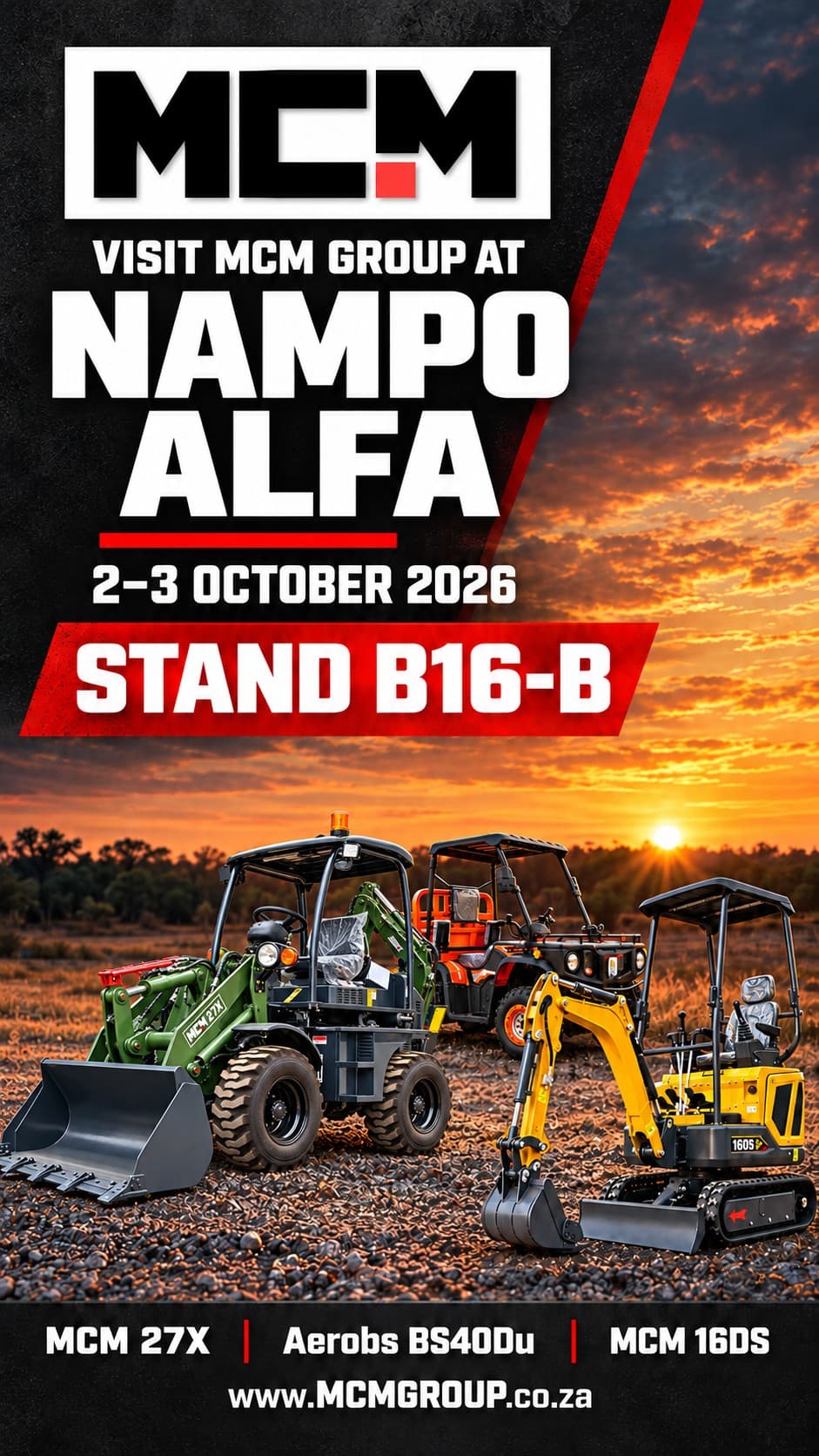 Visit MCM Group at NAMPO Alfa 2026, Stand B16-B, 2–3 October 2026