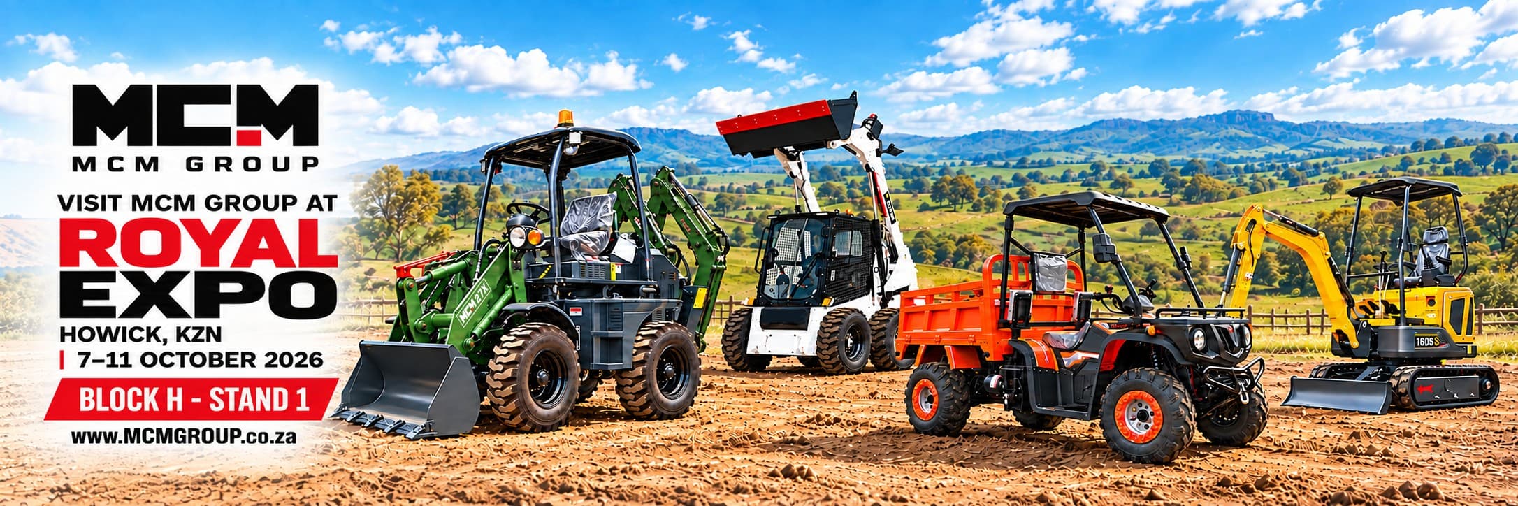 Visit MCM Group at the Royal Expo 2026 in Howick, KZN, Block H Stand 1, 7–11 October 2026
