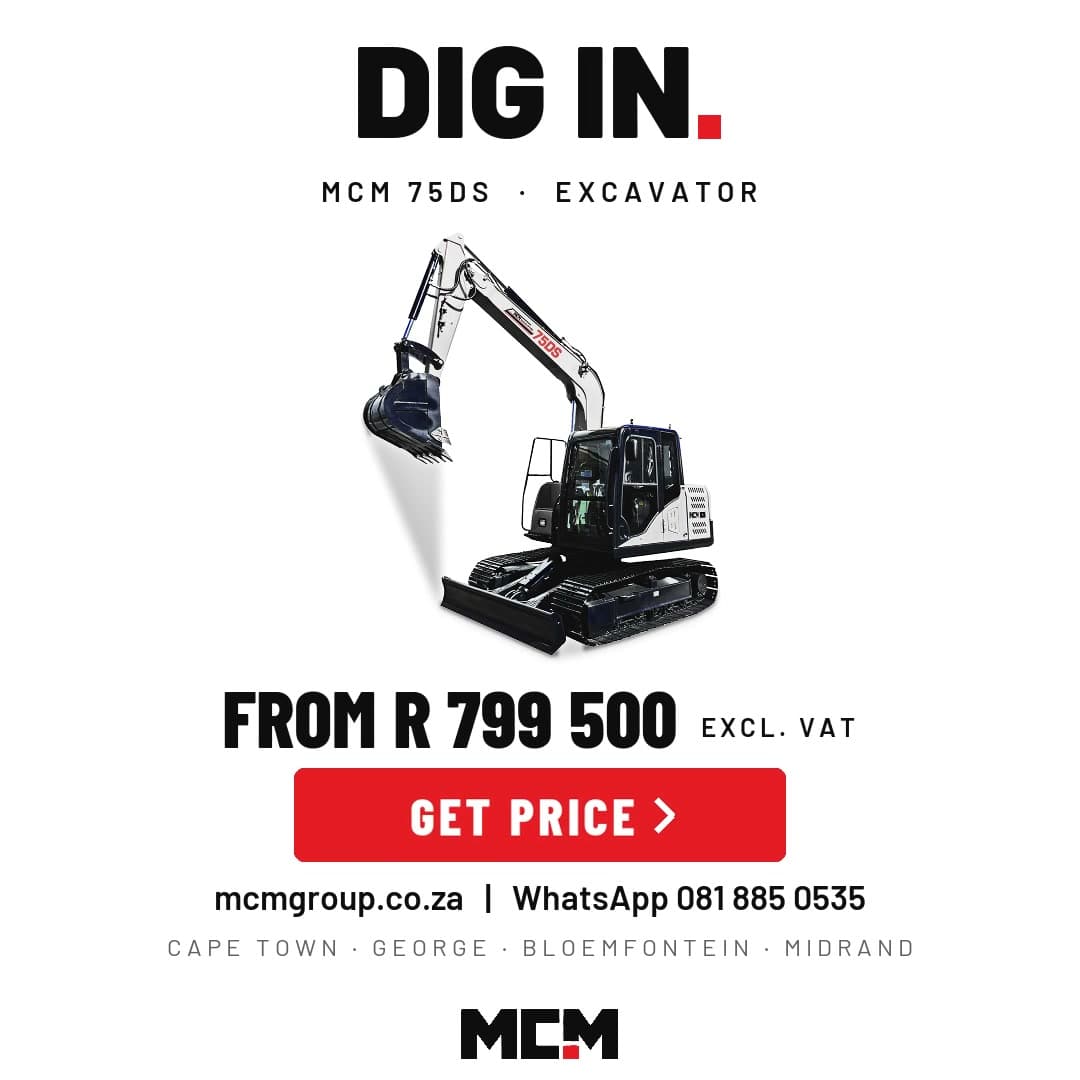 MCM 75DS Excavator available from MCM Group South Africa
