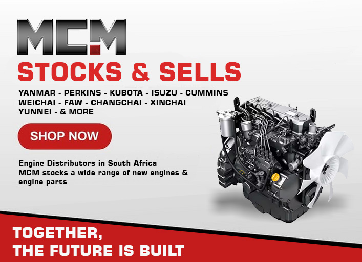 MCM sells yanmar, kubota, perkins, weichai, faw engines