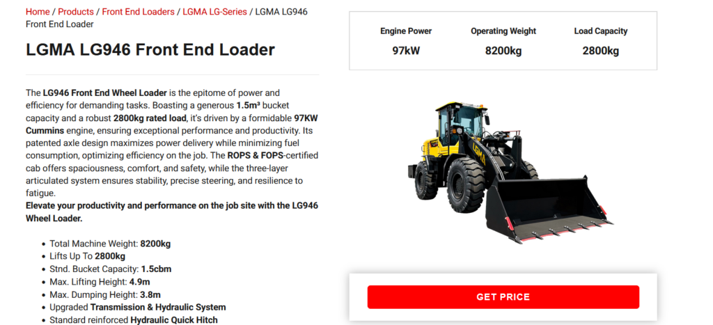 LG946 Front End Loader