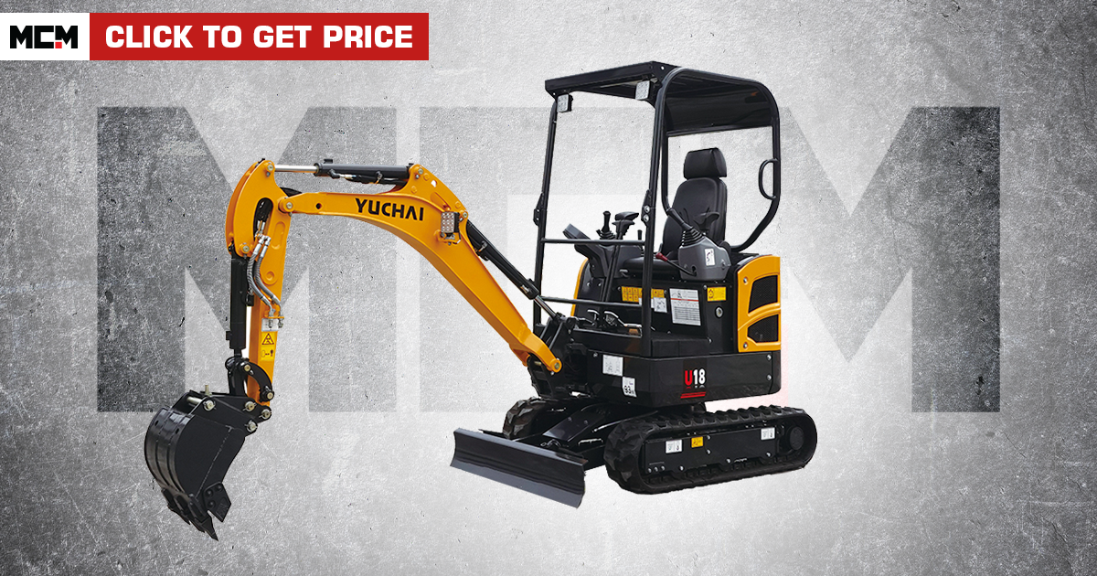 Yuchai U18 Mini Excavator | Zero Tail Swing