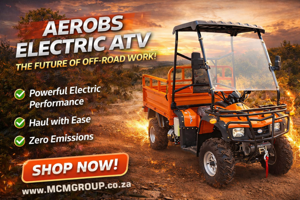 Aerobs BS40DU electric utility ATV for South African farms and game reserves