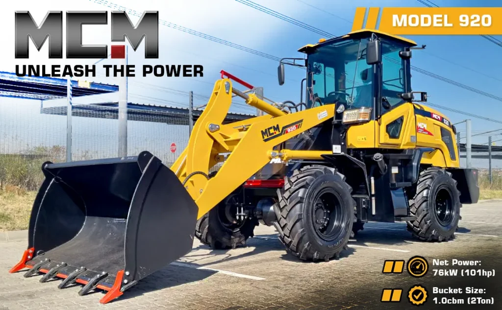 MCM 920 two-ton wheel loader for sale in South Africa