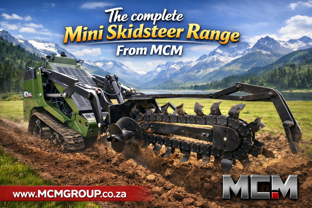 Wheeled vs tracked skid steer — MCM mini skid steer range with wheeled and tracked models