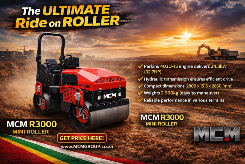 MCM R3000 three-ton flagship compactor for asphalt and civil projects