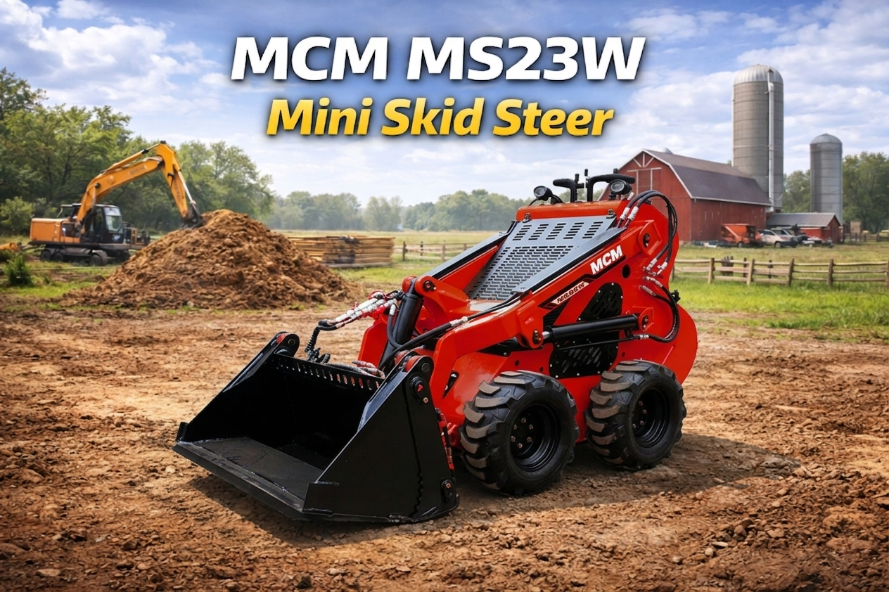 MCM MS23W wheeled mini skid steer for hard ground and daily travel in South Africa