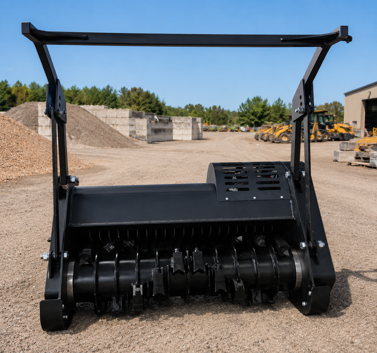 Drum mulcher fitted with knife (planer) cutting teeth for a fine mulch finish