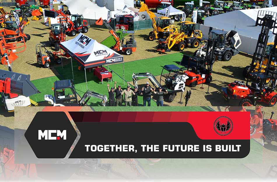 The MCM team and full equipment range on display in South Africa