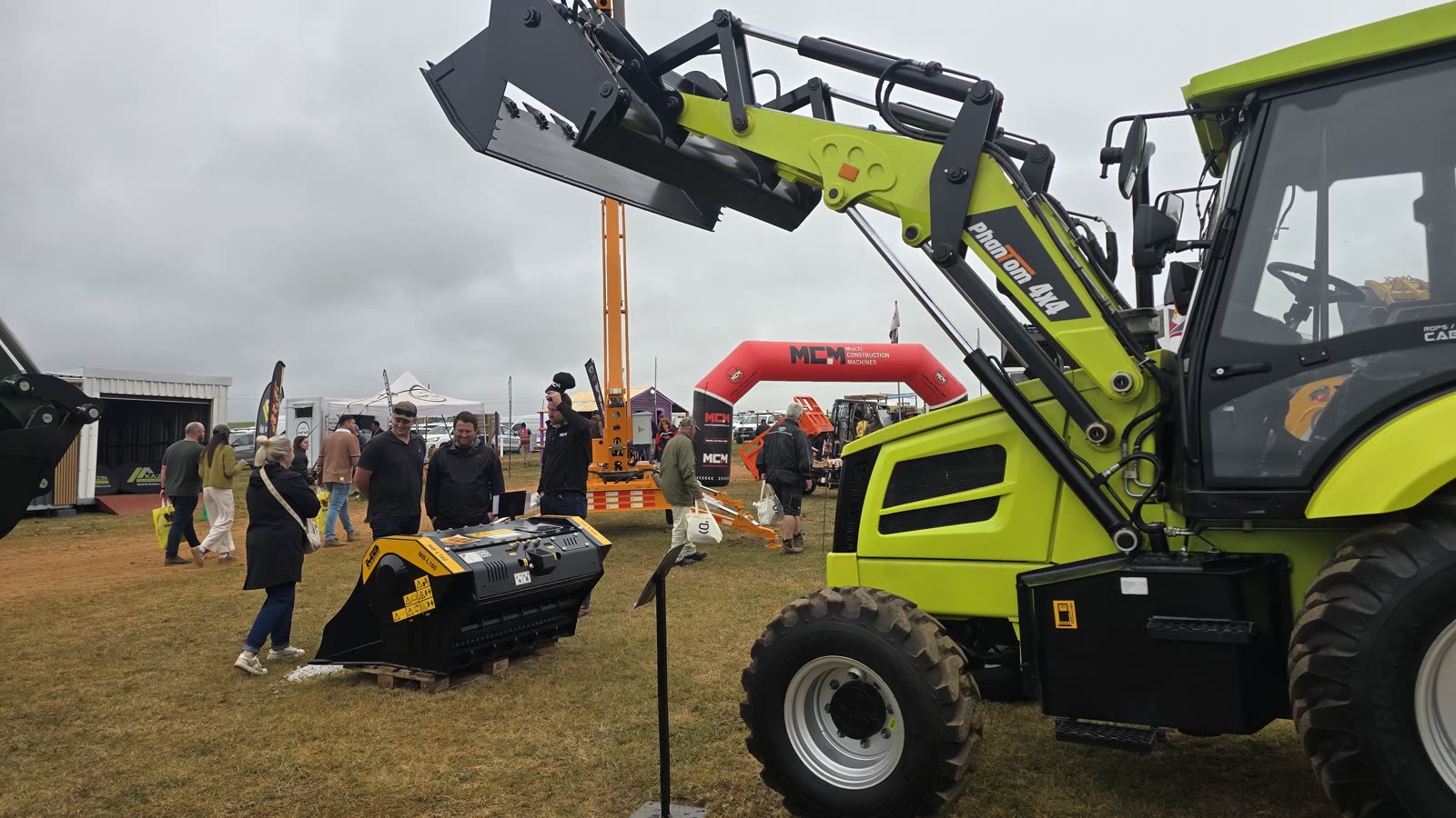 ACE Phantom 4x4 TLB and MB Crusher MB-L160 bucket crusher drawing visitors at the MCM stand, NAMPO Cape 2026