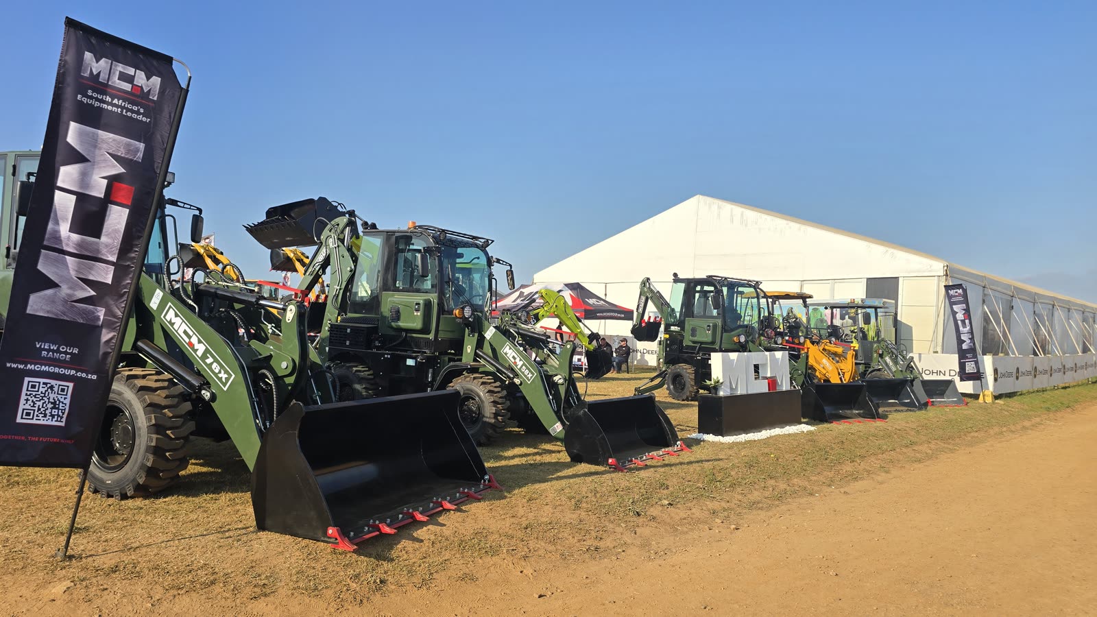 MCM 76X and 58X TLBs leading the X-Range line-up on Stand D49 at NAMPO Cape 2026