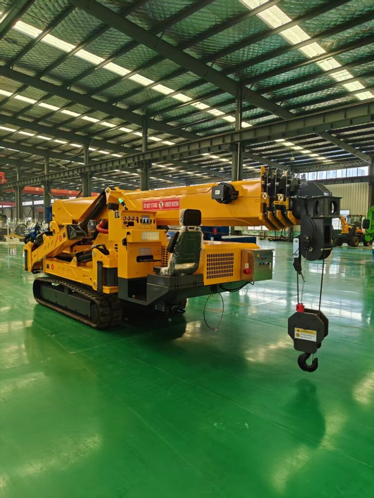 Spider cranes on the factory floor before shipping