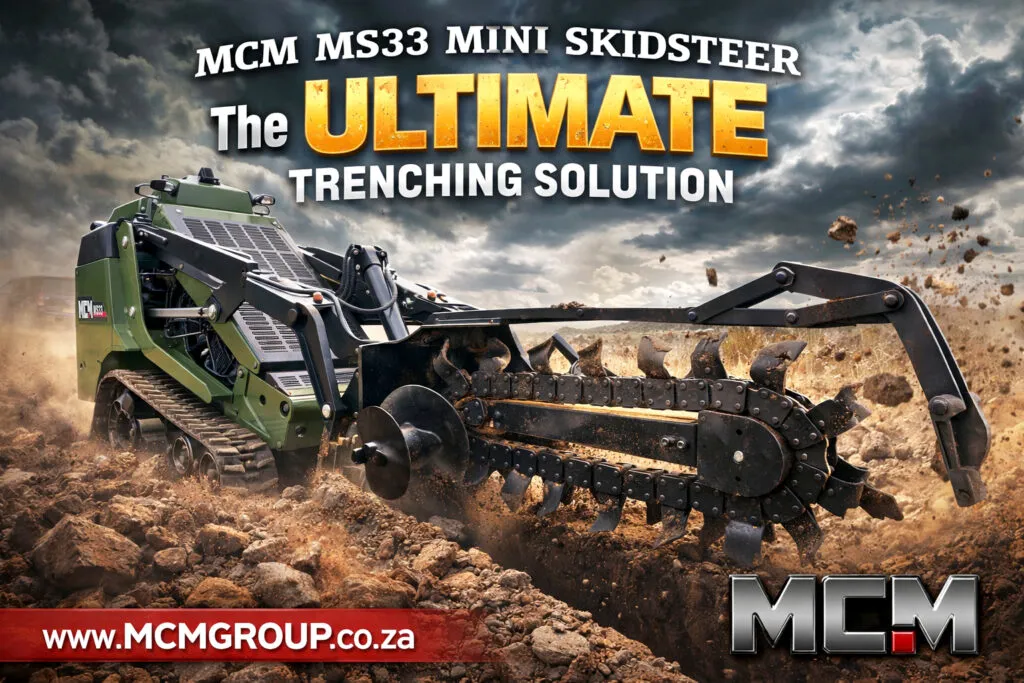 Trenching is Easy with the MS33 MCM Skidsteer