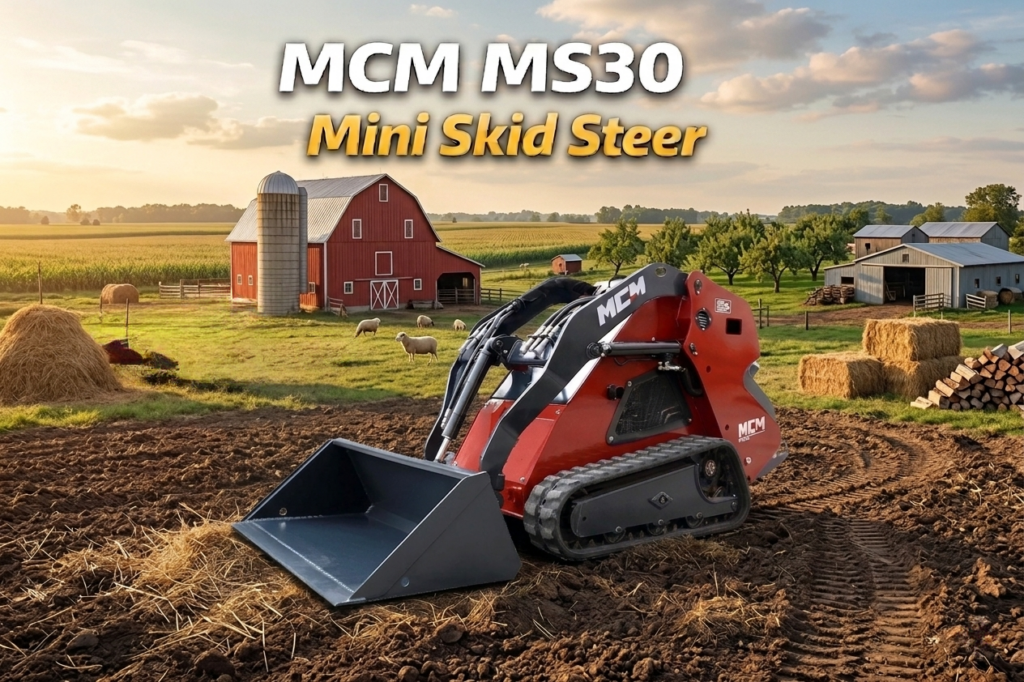 MCM MS30 heavy-duty mini skidsteer for construction