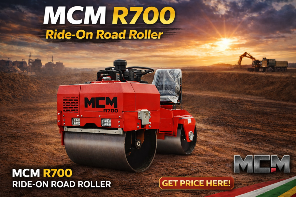 MCM R700 compact ride-on road roller for small compaction projects South Africa