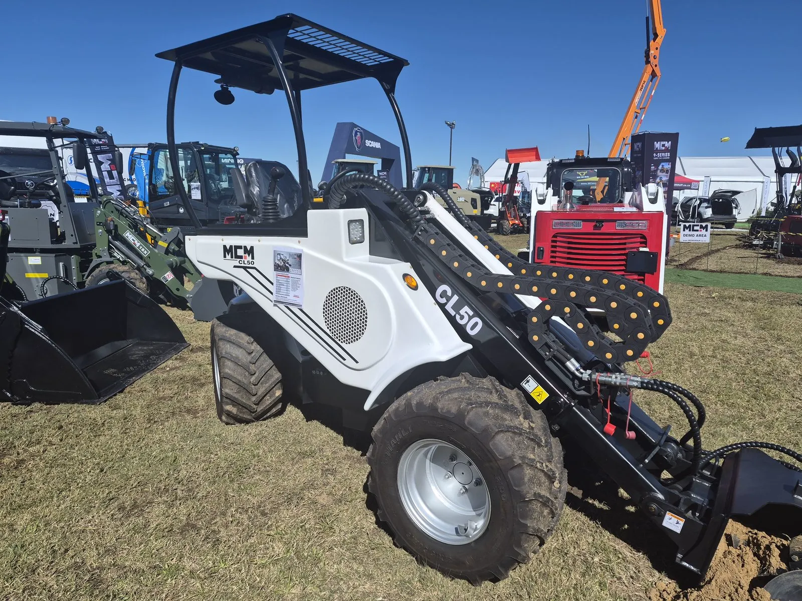 MCM T250 telescopic loader on the MCM stand at the NAMPO Bothaville show